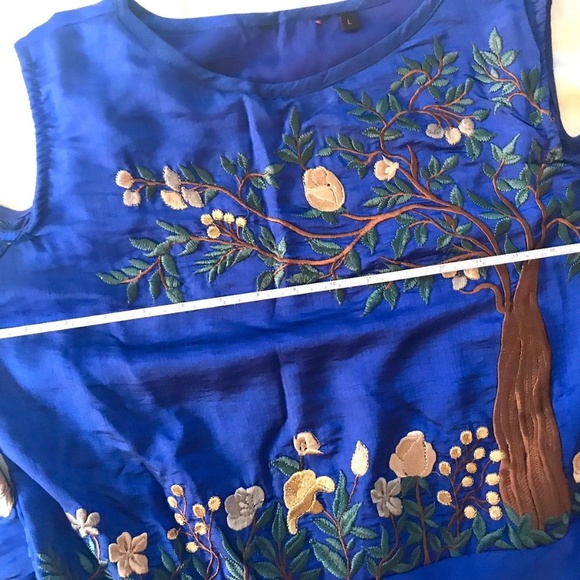 Raw silk Indo Western gown prom dress - Picture 6 of 6